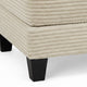 Mysi Storage Ottoman | Beige Wide Wale Corduroy Upholstery | 31"