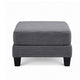 Mysi Storage Ottoman | Dark Gray Wide Wale Corduroy Upholstery | 31"