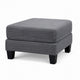 Mysi Storage Ottoman | Dark Gray Wide Wale Corduroy Upholstery | 31"