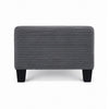 Mysi Storage Ottoman | Dark Gray Wide Wale Corduroy Upholstery | 31"