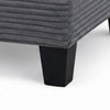 Mysi Storage Ottoman | Dark Gray Wide Wale Corduroy Upholstery | 31"