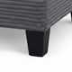Mysi Storage Ottoman | Dark Gray Wide Wale Corduroy Upholstery | 31"