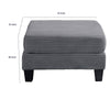 Mysi Storage Ottoman | Dark Gray Wide Wale Corduroy Upholstery | 31"