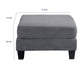 Mysi Storage Ottoman | Dark Gray Wide Wale Corduroy Upholstery | 31"