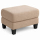 Cysa Storage Ottoman | Beige Boucle Upholstery | Brown Legs | 31"
