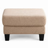 Cysa Storage Ottoman | Beige Boucle Upholstery | Brown Legs | 31"