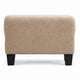 Cysa Storage Ottoman | Beige Boucle Upholstery | Brown Legs | 31"