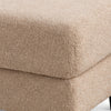 Cysa Storage Ottoman | Beige Boucle Upholstery | Brown Legs | 31"