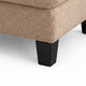 Cysa Storage Ottoman | Beige Boucle Upholstery | Brown Legs | 31"