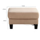 Cysa Storage Ottoman | Beige Boucle Upholstery | Brown Legs | 31"