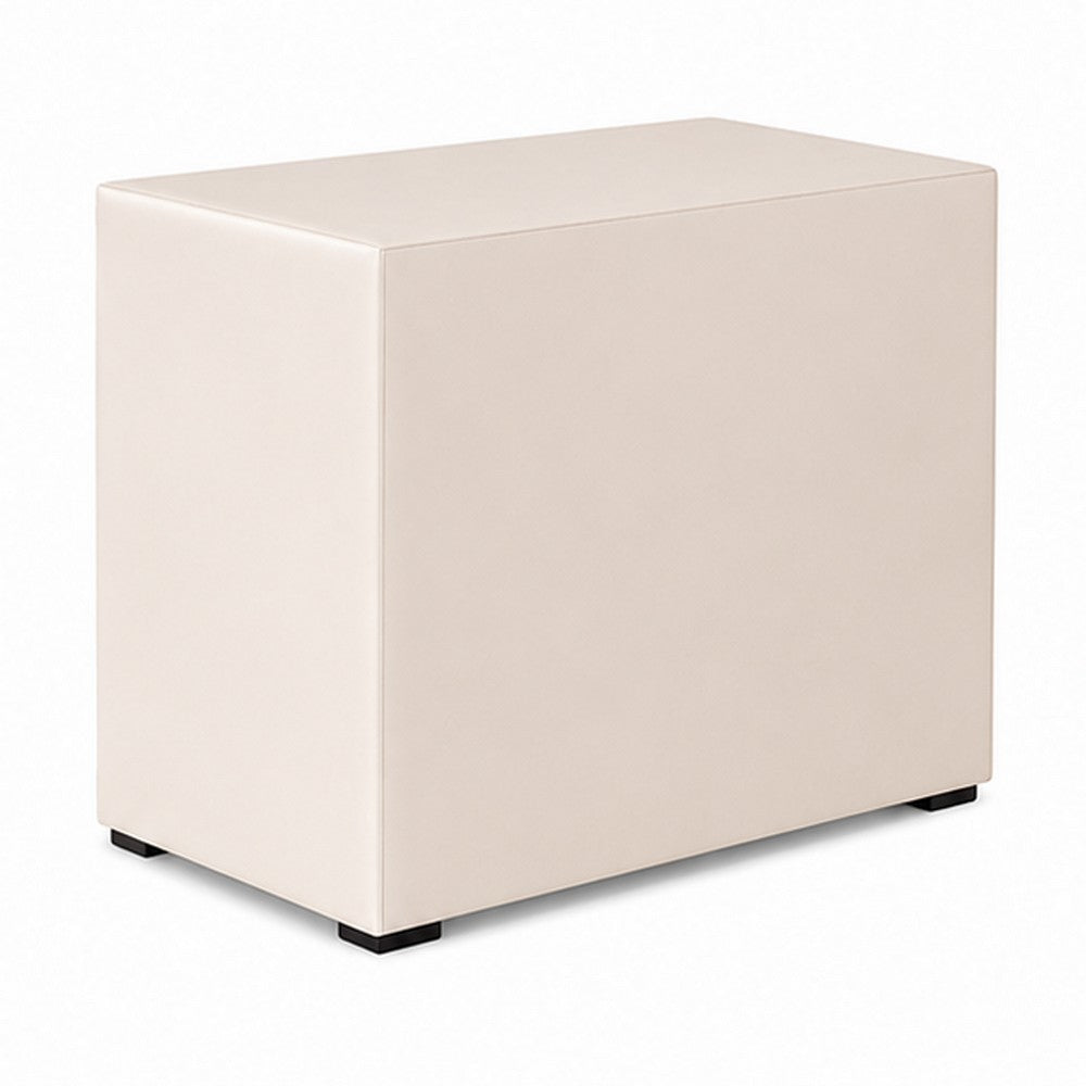 Fysa Nightst& | 2 Drawers | Crystal Knobs | Tufted Beige Upholstery