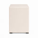Fysa Nightst& | 2 Drawers | Crystal Knobs | Tufted Beige Upholstery