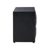 Fysa Nightst& | 2 Drawers | Crystal Knobs | Tufted Black Upholstery