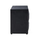 Fysa Nightst& | 2 Drawers | Crystal Knobs | Tufted Black Upholstery