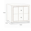 Fysa Nightst& | 2 Drawers | Crystal Knobs | Tufted Black Upholstery