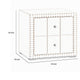 Fysa Nightst& | 2 Drawers | Crystal Knobs | Tufted Black Upholstery