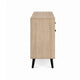 Iho TV St& Media Cabinet | 4 Doors | Black Legs | 56" Natural Brown