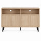 Iho TV St& Media Cabinet | 4 Doors | Black Legs | 56" Natural Brown