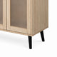 Iho TV St& Media Cabinet | 4 Doors | Black Legs | 56" Natural Brown
