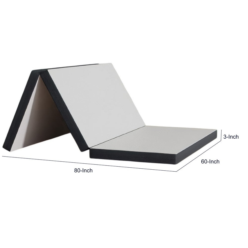 Lesa Queen Size Mattress Topper | Gel Infused Trifold Memory Foam | 3"