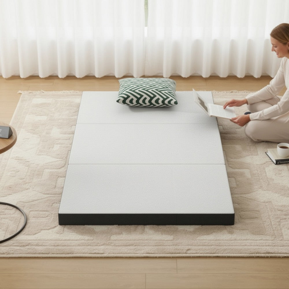 Lesa Queen Size Mattress Topper | Gel Infused Trifold Memory Foam | 3"