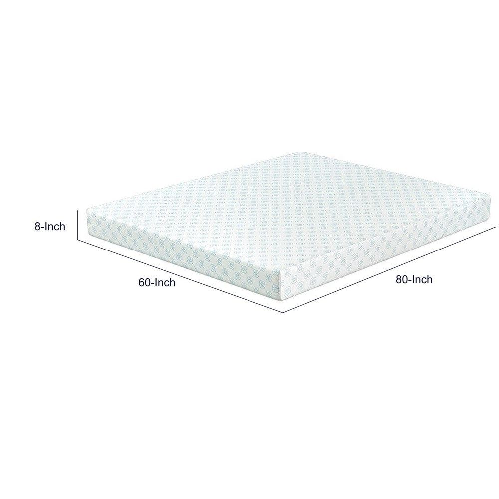 Lysa Queen Size Mattress | 8" Memory Foam | White Polyester Cover