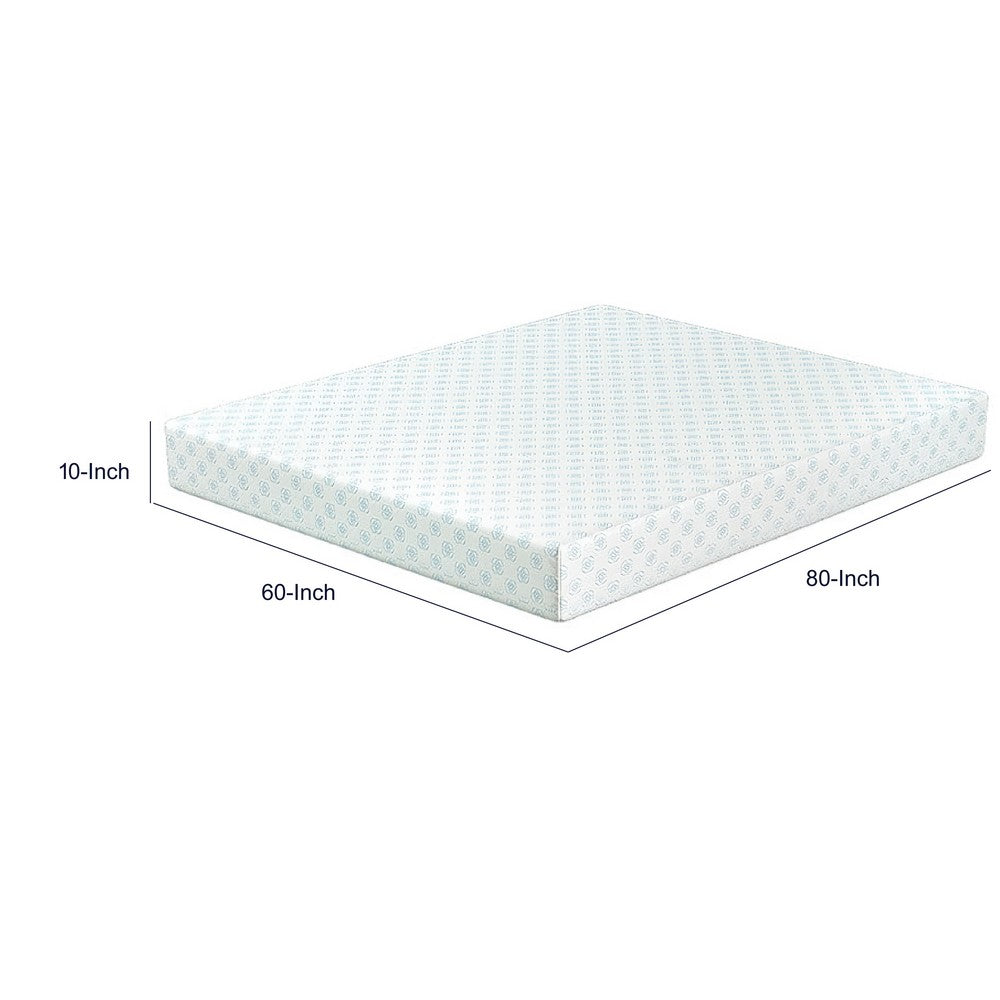 Lysa Queen Size Mattress | 10" Memory Foam | White Polyester Cover