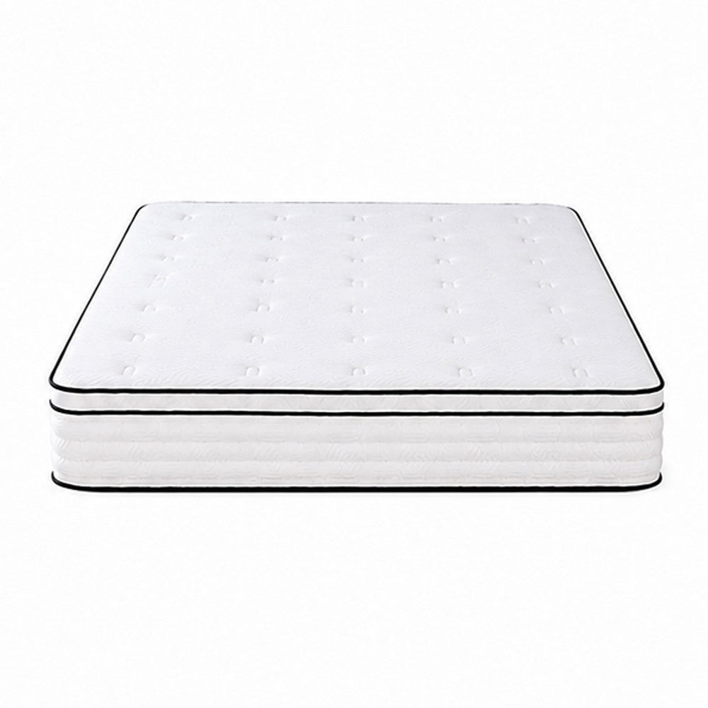 Mysa King Size Euro Top Mattress | Pocket Coil Springs | 12" White