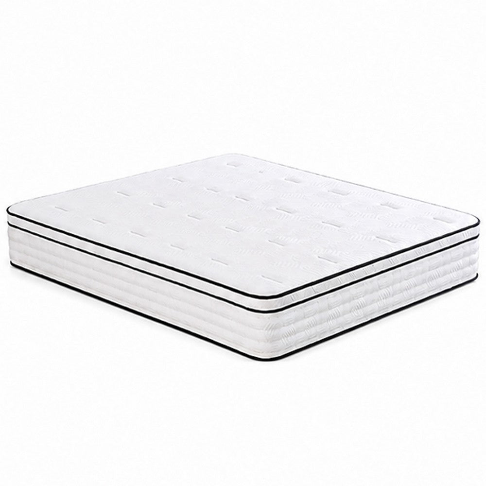 Mysa King Size Euro Top Mattress | Pocket Coil Springs | 12" White