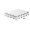Mysa Queen Size Euro Top Mattress | Pocket Coil Springs | 12" White