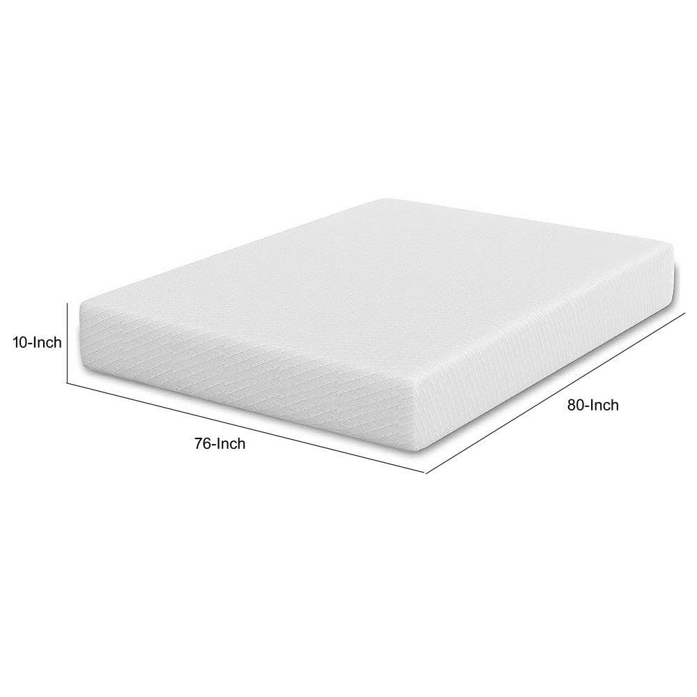 Aysa King Size Mattress | Memory Foam | White Polyester Cover | 10"
