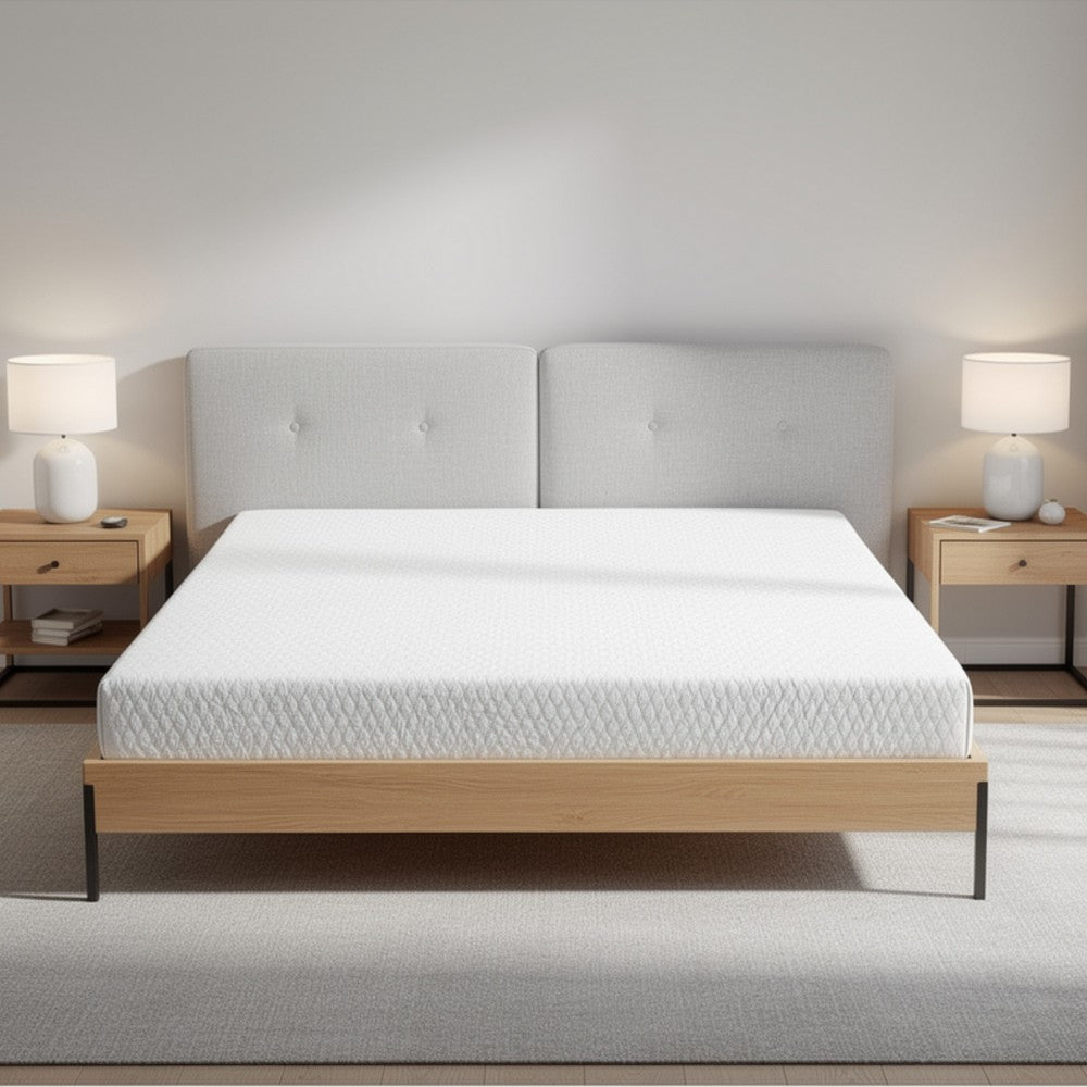 Aysa King Size Mattress | Memory Foam | White Polyester Cover | 10"