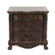 Queen Bedroom Set, Brown, Gold, Brown Wood, 3 Piece Set with 2 Nightstands