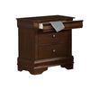 Queen Bedroom Set, Brown Wood, 3 Piece Set with 2 Nightstands