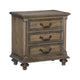 Queen Bedroom Set, Gray, Brown Wood, 5 Piece Set with 2 Nightstands, Dresser, and Mirror