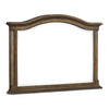 Queen Bedroom Set, Gray, Brown Wood, 5 Piece Set with 2 Nightstands, Dresser, and Mirror