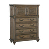 Queen Bedroom Set, Gray, Brown Wood, 4 Piece Set with Nightstand, Dresser, and Chest