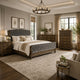 Queen Bedroom Set, Gray, Brown Wood, 4 Piece Set with Nightstand, Dresser, and Chest