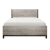 Queen Bedroom Set, Gray Wood, 5 Piece Set with 2 Nightstands, Dresser, and Mirror