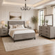 Queen Bedroom Set, Gray Wood, 5 Piece Set with 2 Nightstands, Dresser, and Mirror