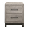 Queen Bedroom Set, Gray Wood, 5 Piece Set with 2 Nightstands, Dresser, and Chest