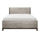 Queen Bedroom Set, Gray Wood, 4 Piece Set with Nightstand, Dresser, and Chest