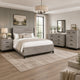 Queen Bedroom Set, Gray Wood, 4 Piece Set with Nightstand, Dresser, and Chest