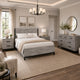 Queen Bedroom Set, Gray Wood, 4 Piece Set with 2 Nightstands and Dresser