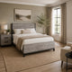 Queen Bedroom Set, Gray Wood, 2 Piece Set with Nightstand