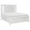 Queen Bedroom Set, White Wood, 5 Piece Set with 2 Nightstands, Dresser, and Mirror