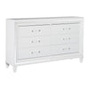 Queen Bedroom Set, White Wood, 4 Piece Set with 2 Nightstands and Dresser
