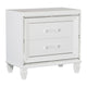Queen Bedroom Set, White Wood, 3 Piece Set with 2 Nightstands