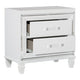 Queen Bedroom Set, White Wood, 3 Piece Set with 2 Nightstands