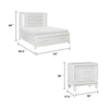 Queen Bedroom Set, White Wood, 3 Piece Set with 2 Nightstands